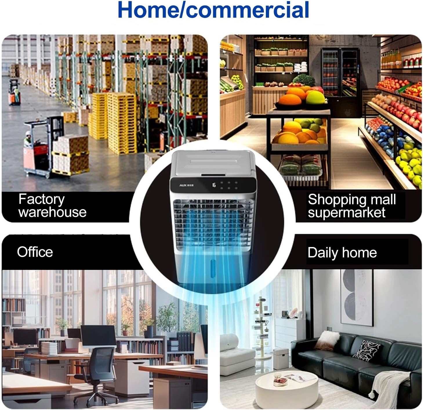 Swamp Cooler, 3-in-1 Evaporative Air Cooler with 36 L/9.5 Gal Tank, 60° Oscillation, 12H Timer, Remote, Portable Air Conditioner for Bedroom Home Office