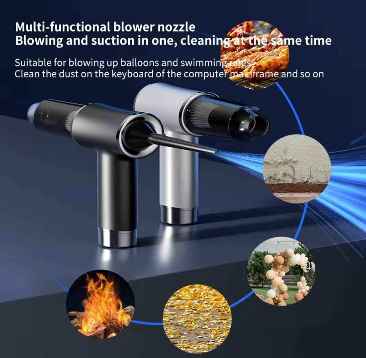 Cordless Mini Vacuum Cleaner, Portable Handheld, Rechargeable, Multiple Attachments, Black