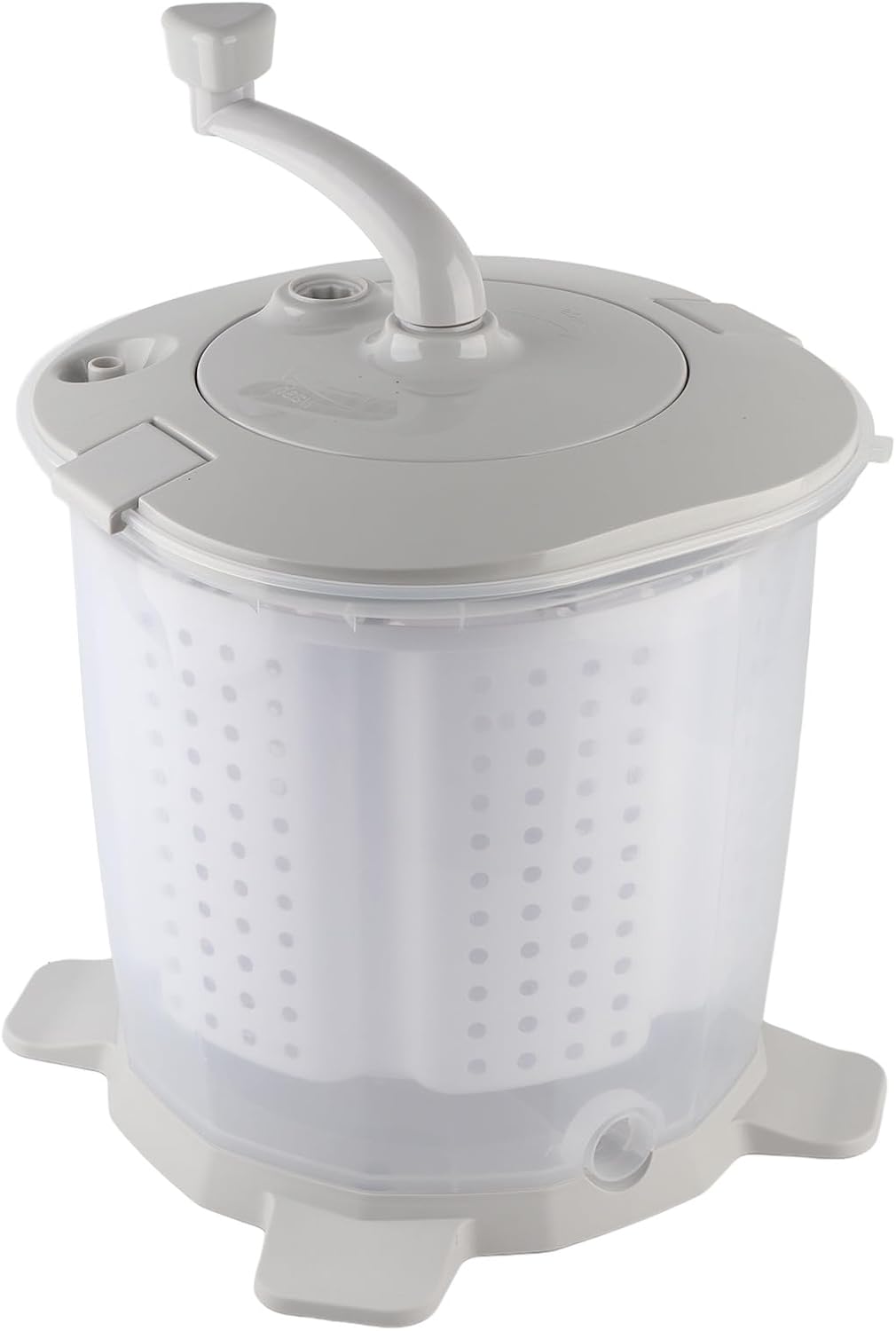 Manual Non Electric Washing Machine Detachable Wash Basket for Small Items Nordic Grey