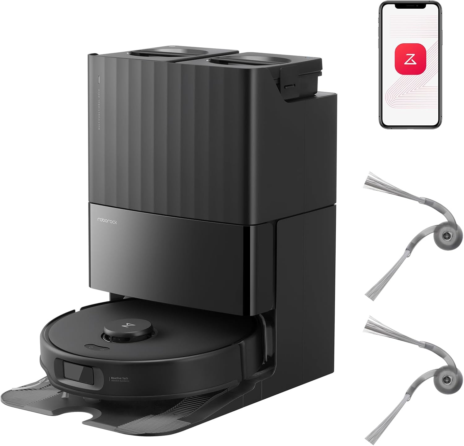 roborock Qrevo Edge S5A Robot Vacuum and Mop with Zero-Tangling Side Brushes Replacement Bundle