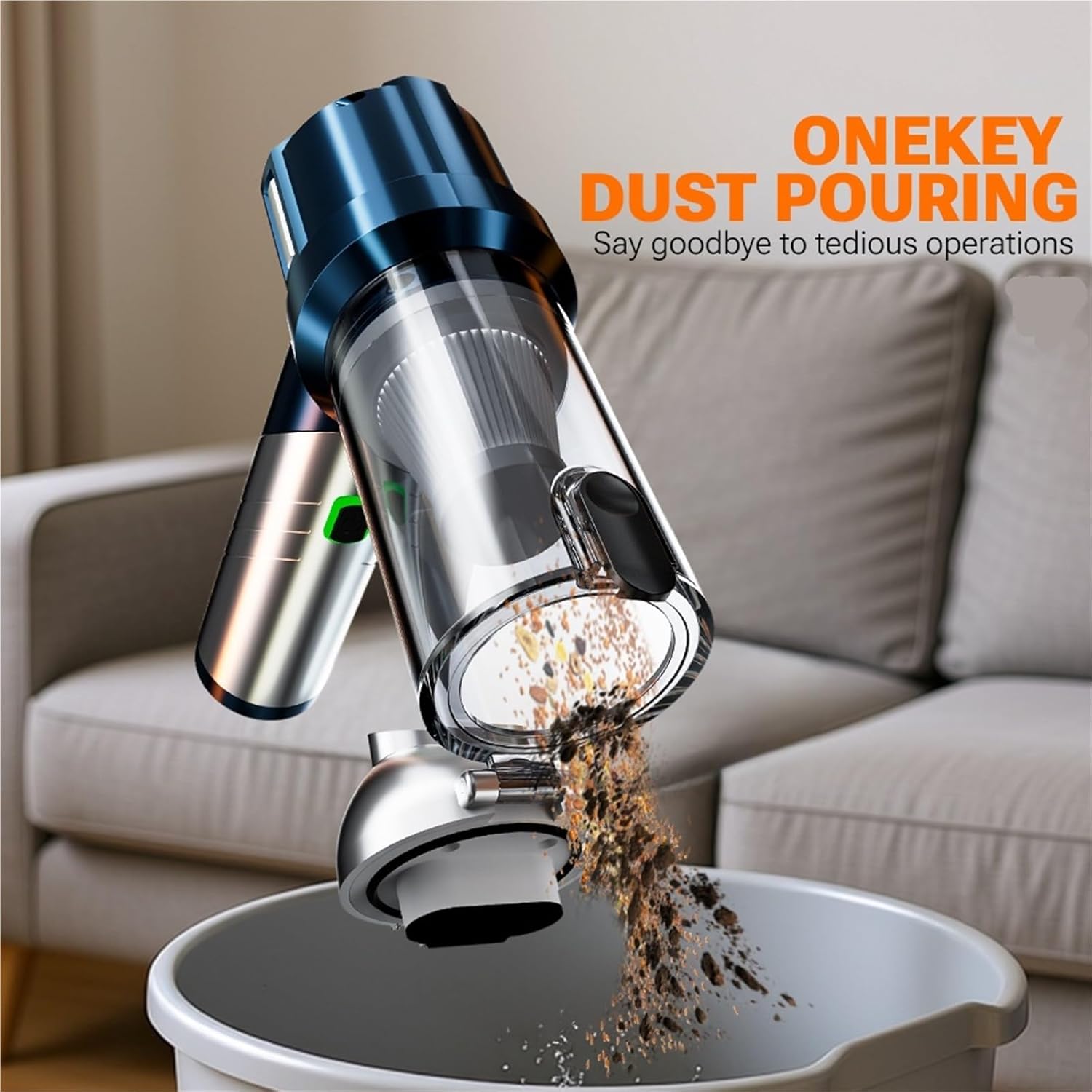 High Pressure Car Vacuum Cleaner Strong Suction Car Wireless Cleaner Handheld Portable Vacuum Cleaner Cleaning Machine(Max-Easy 4Hapa Bag)