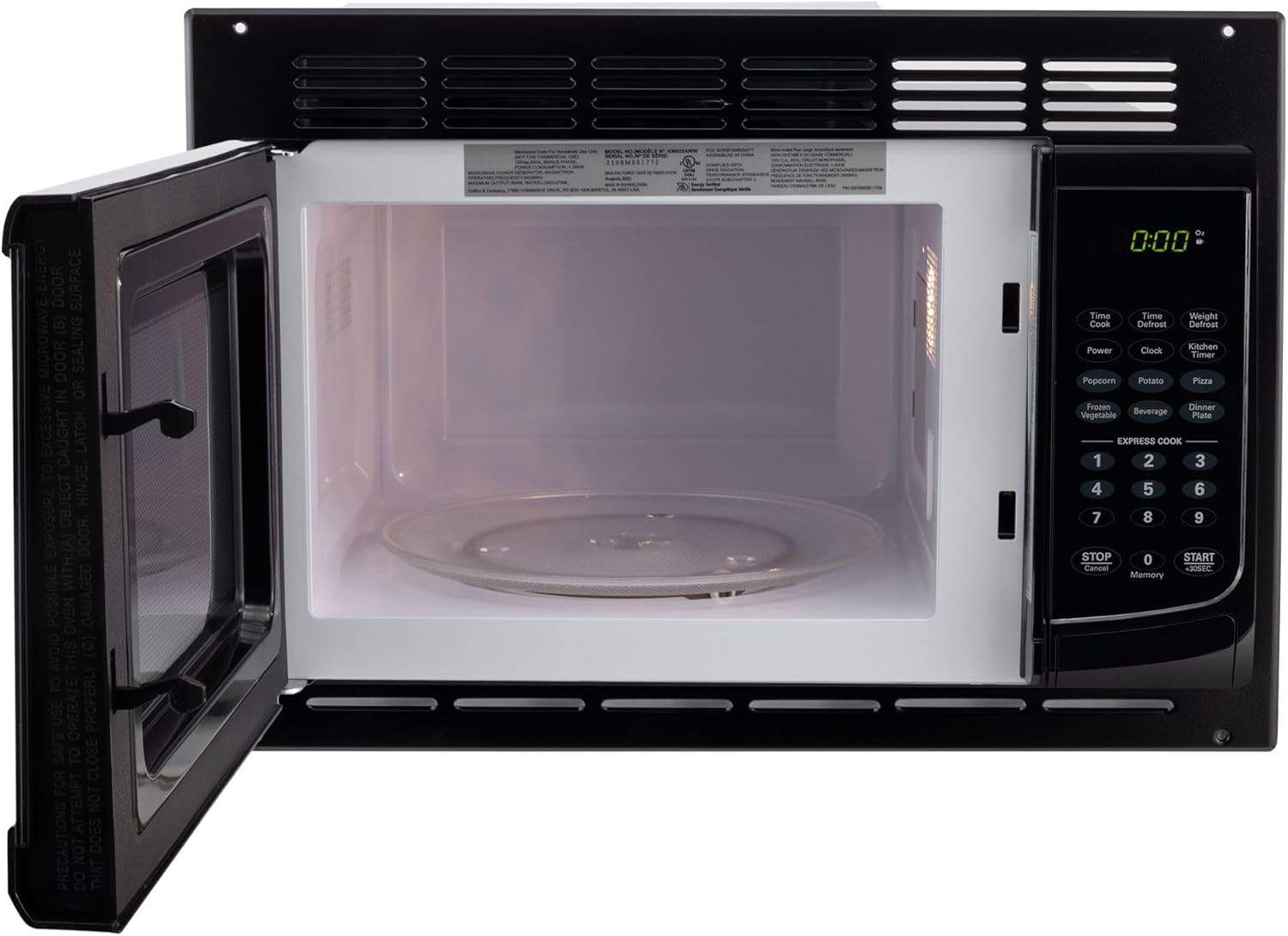 Tough Grade Black 1.0 Cu. Ft Microwave | 900W Output, 120V | Replaces High Pointe | Compact, Lightweight, One-Touch Controls,10 Power Levels Turntable, Timer, Child Lock