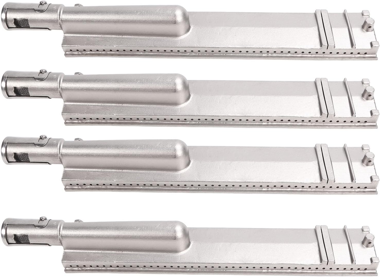 plplaaoo 4 Pcs Gas Grill Burner 304 Stainless Steel High Strength Heat BBQ Grill Burner Tubes