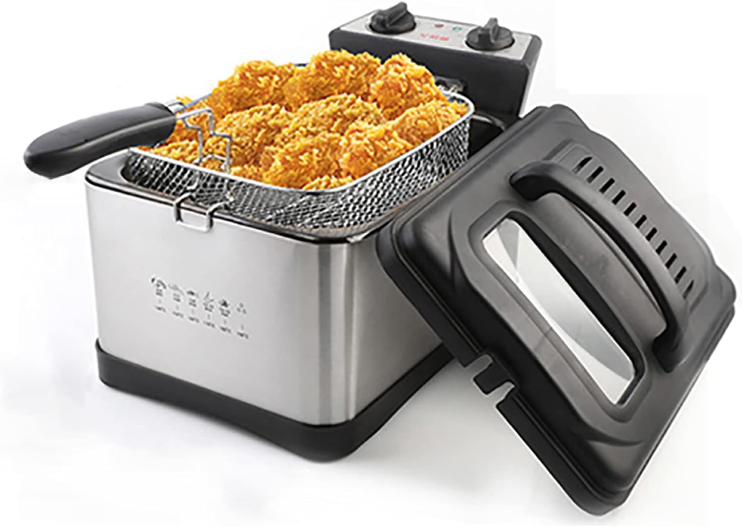 Deep Fryer 2000W, 4.5L/5L, Electric Deep Fryer, Temperature Control, Removable Oil Basket, for French Fries, Donuts and More（5L）