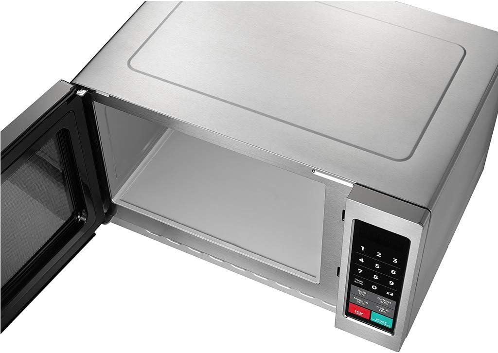 Midea Equipment 1034N1A Countertop Commercial Microwave Oven with Touch Control, 1000W, Stainless Steel, 1.2 CuFt