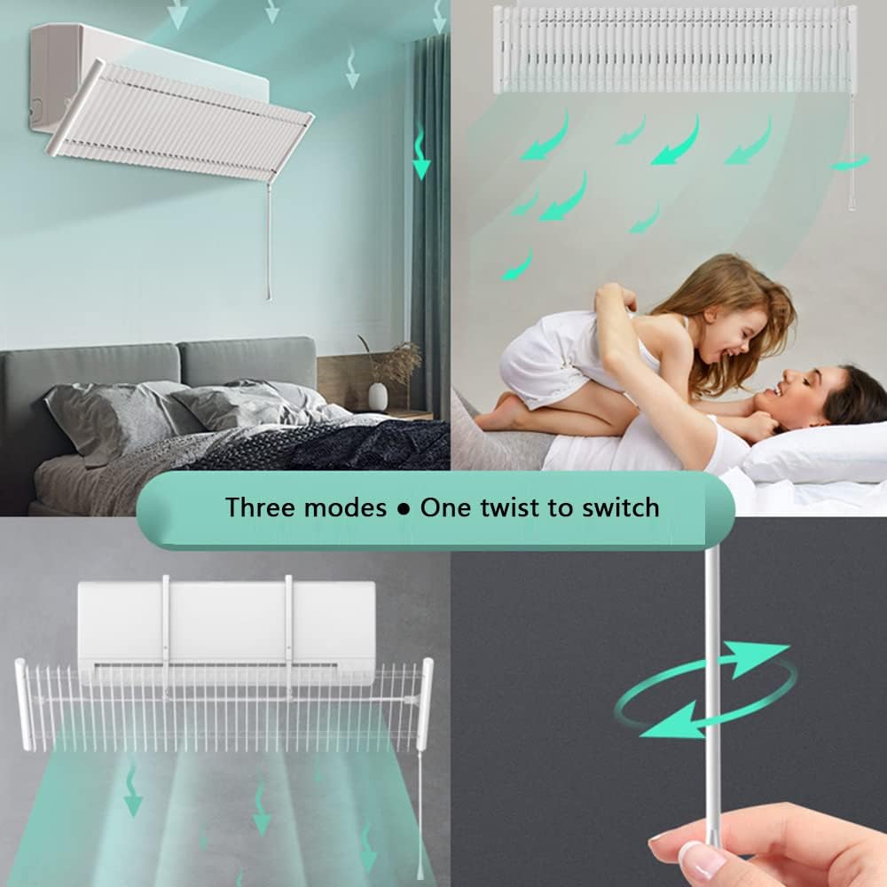 Wall Mounted Air Conditioner Cold Air Return Deflector Air Outlet Flap Wind Direction Windshield Three Modes Can Be Switched