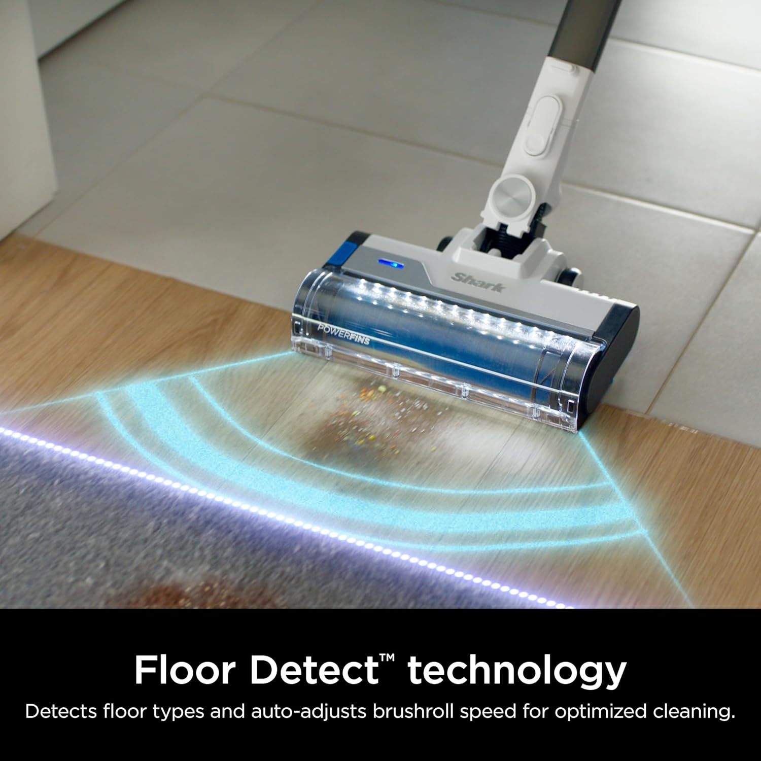 Shark PowerPro Plus Cordless Stick Vacuum, Lightweight, Rechargeable, FloorDetect Technology, HEPA Filter, Up to 50-Minute Runtime, Powerful Pet Hair Pickup, Carpets & Hard Floors, Pure Water, IZ377H