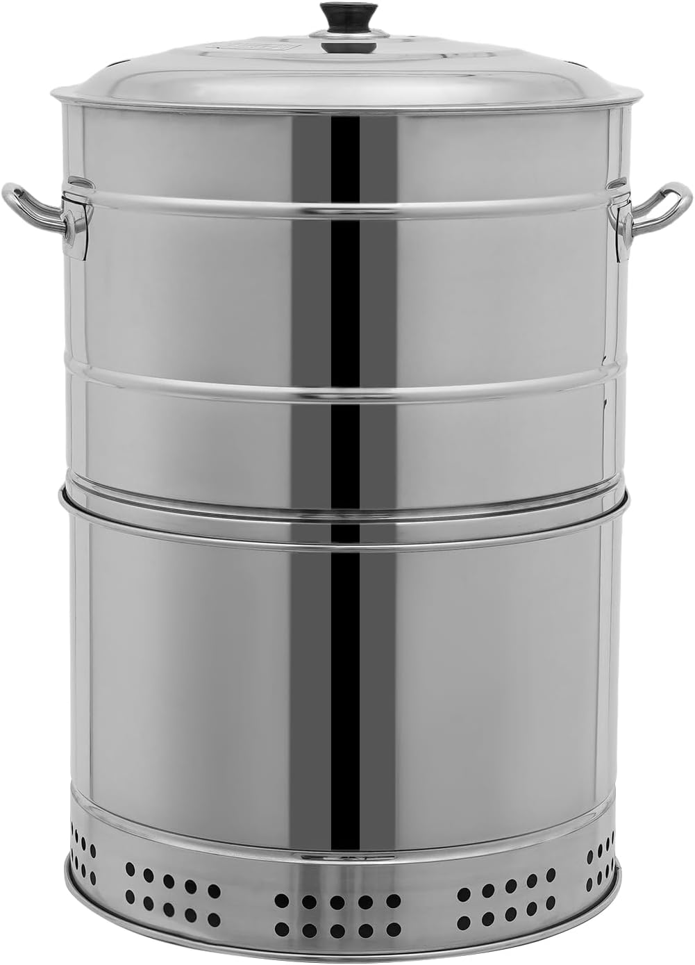 Large Portable Charcoal Grills, 932F° Stainless BBQ Grill Barrel 201 Stainless Steel 360° Smokeless Outdoor Portable Barbecue Grill w/50 Skewers for Camping Beaches & Traveling Barbecue