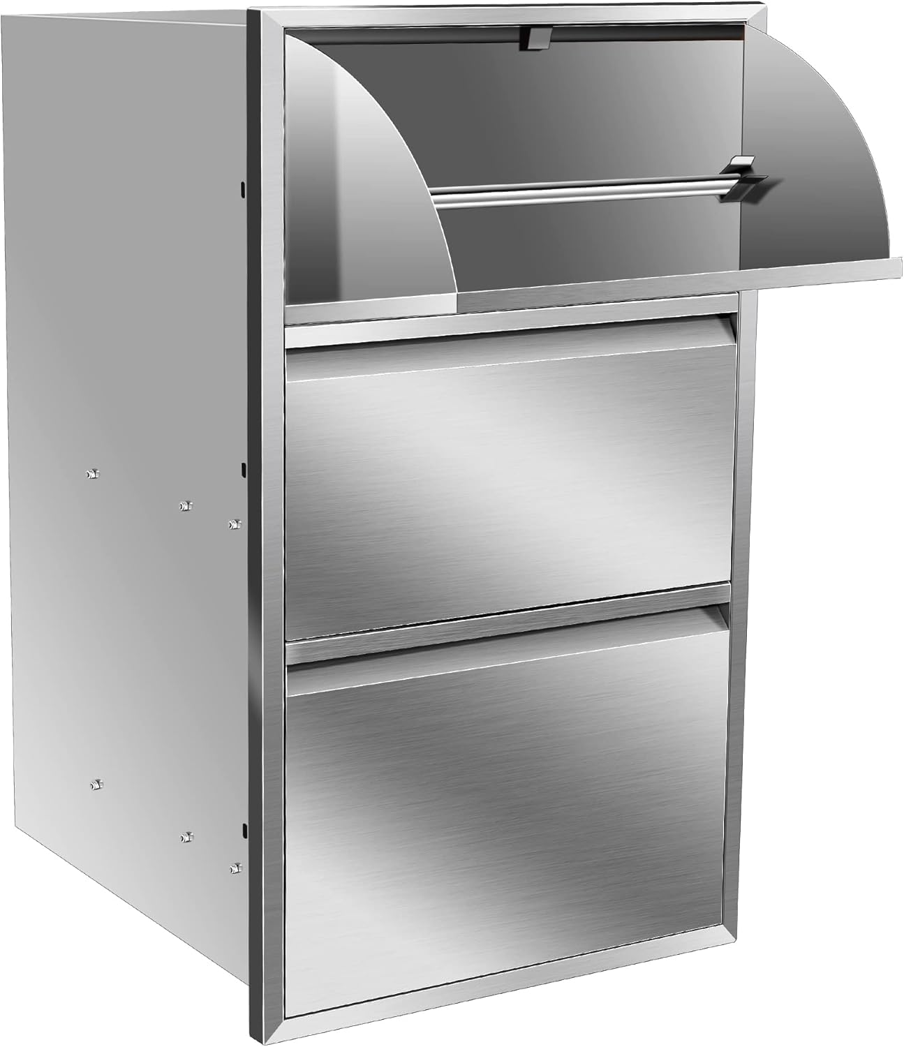AHLOKI Outdoor Kitchen Drawer, Stainless Steel, Single Drawer, 17W x 30H x 21D Inch