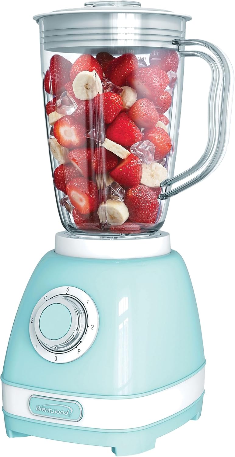 330BL 2 Speed Retro Blender in Blue with 50 Ounce Plastic Jar