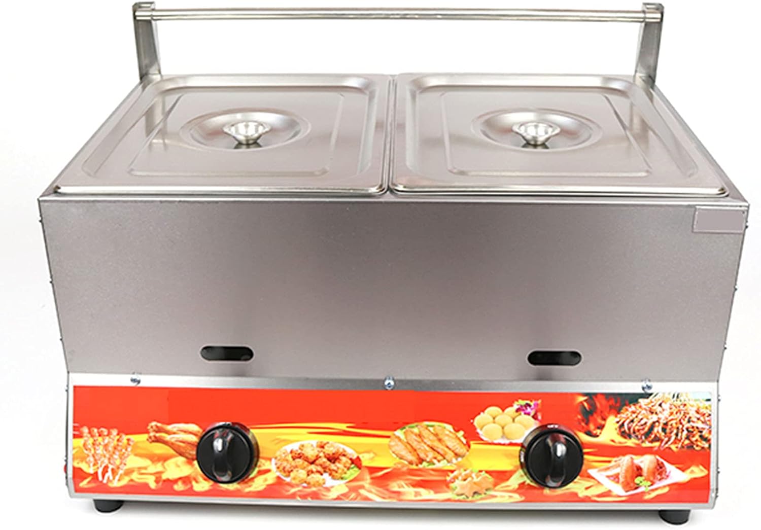 Lgp Stainless Steel Gas Fryer 22L Commercial Multifunction Large Capacity Gas Fryer Adjustable Firepower With Basket And Lid For French Fries Donuts Fish Easy To Rice,Natural Gas