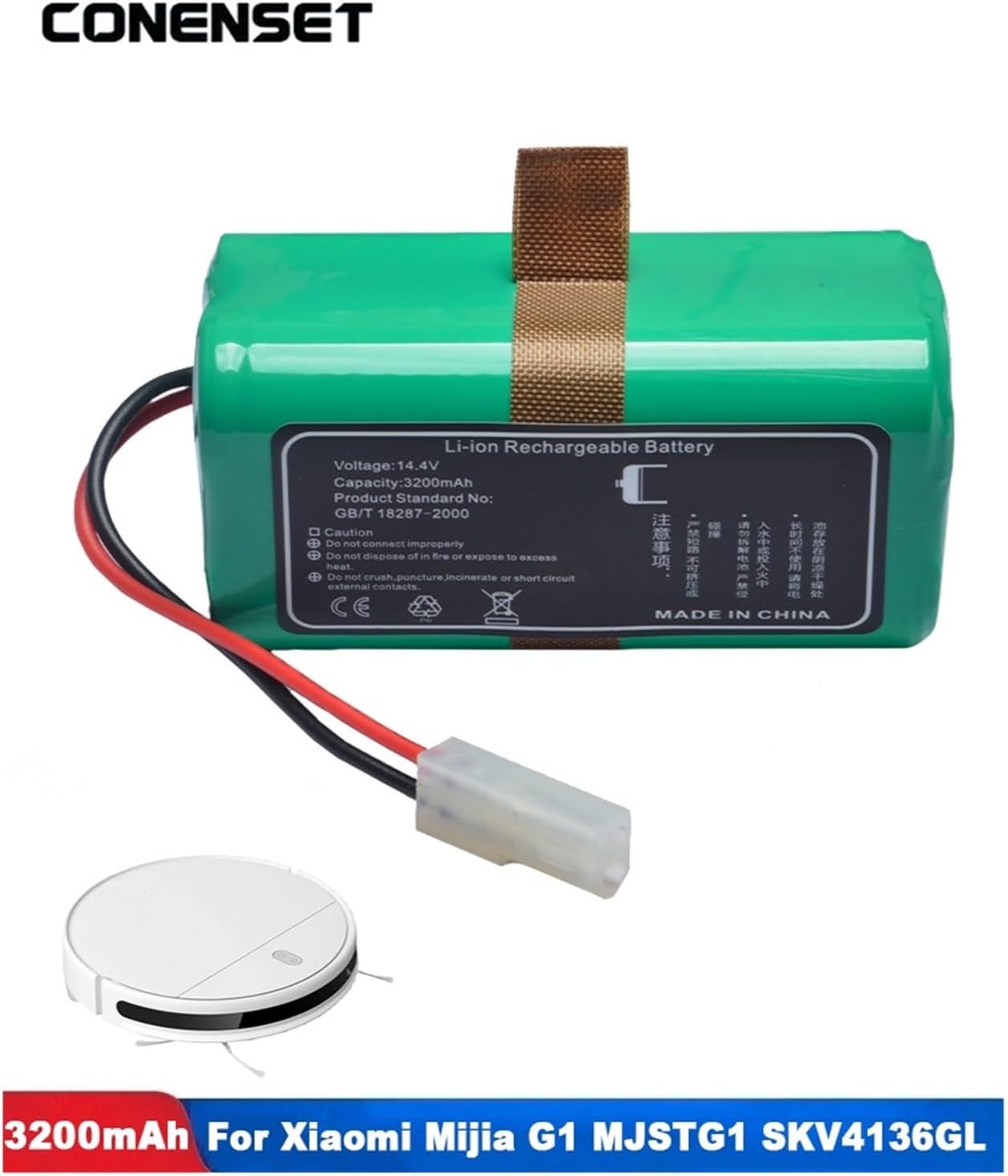 14.4V 14.8V 3200mAh Li-ion Battery Compatible for ISweep X3 PUPPYOO R30 Pro R35 Robot Vacuum Cleaner Accessories