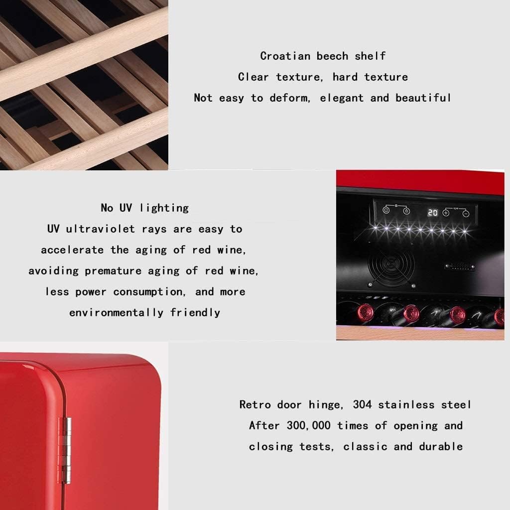 20-Bottle Wine Cooler, Beverage Refrigerator Cooler, Party Ice Bar, Silent Red/White Wine, Beer and Champagne Counter, Adjustable Temperature, Indepen