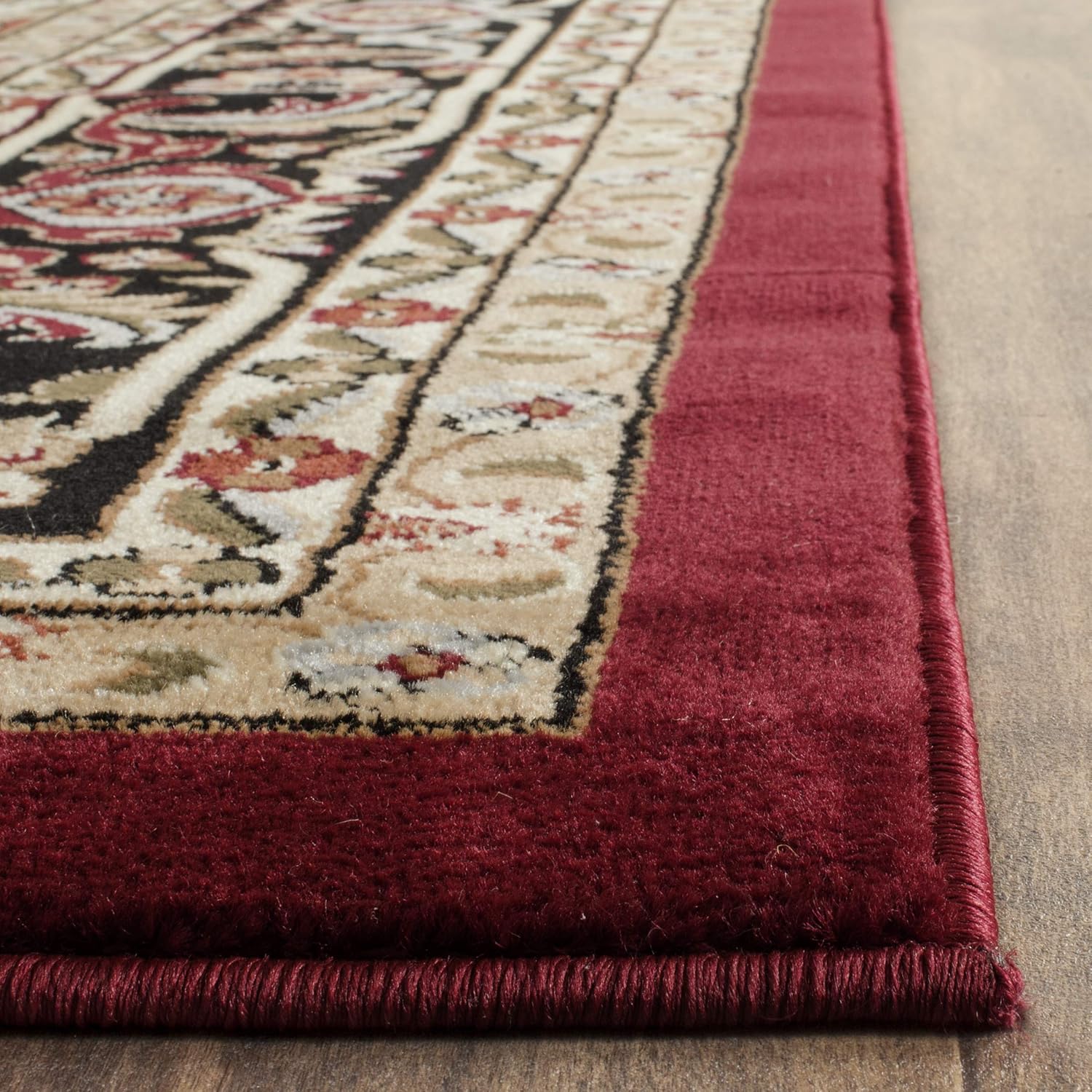 SAFAVIEH Lyndhurst Collection Area Rug - 10' x 14', Red & Black, Traditional Oriental Design, Non-Shedding & Easy Care, Ideal for High Traffic Areas in Living Room, Bedroom (LNH330B)