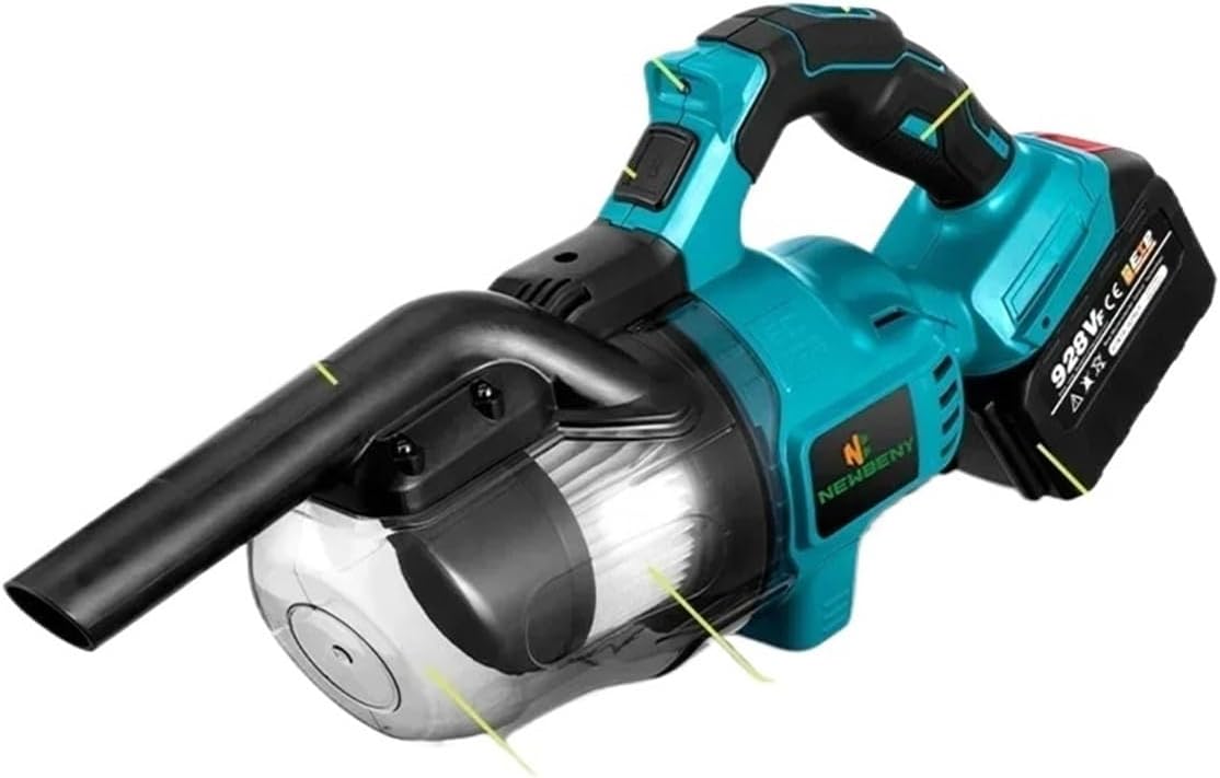 Household Industrial Construction Clean Tools，Compatible for Makita， 18V Battery ，Electric Vacuum Cleaner Cordless Portable Efficient(2 Battery EU Plug)