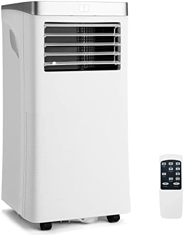 LDAILY 10000BTU Portable Air Conditioner with Remote Control, 3-in-1 Air Cooler w/ 3 Mode & 2 Wind Speeds, 24H Timer Function, Air Cooling Fan with Window Kit for Home Office, White (10000BTU)
