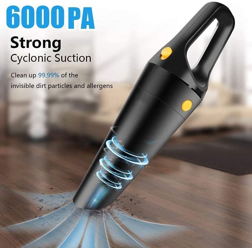 Handheld Auto Vacuum Cleaner for Car Wet and Dry Dual Use,High Power, Handheld Vacuums,6kpaPowerful Suction Mini Vacuum Cleaners (Color : White, Size : B)