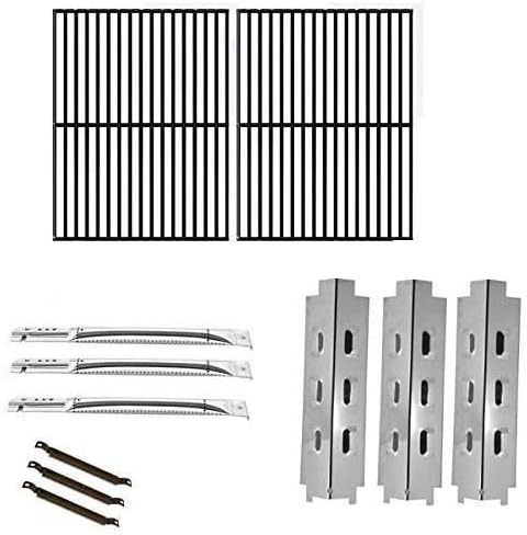 Replacement Repair kit for Charbroil 463320109 Gas Grill - 3 Stainless Steel Burners, 3 Stainless Heat Shields, 3 Crossover Tubes and Porcelain Steel Cooking Grates