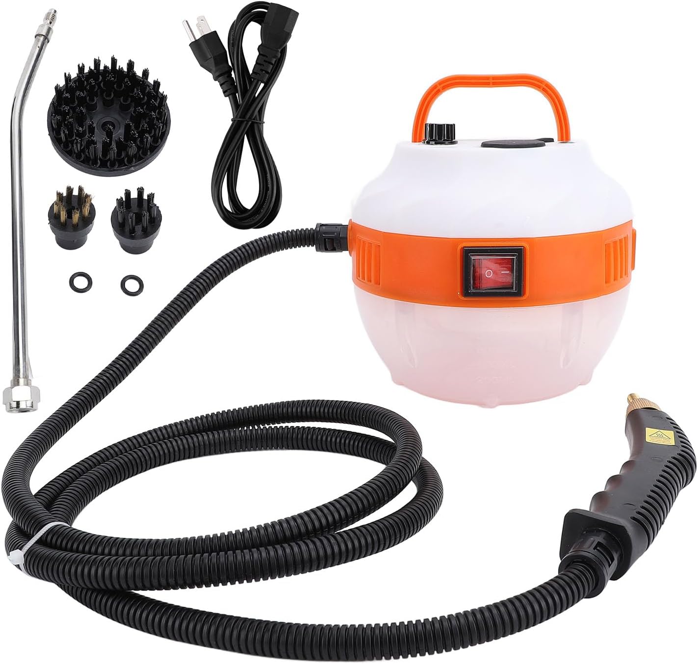 flexman Handheld Steam Cleaner, 221℉ 6 Level Adjustable Multipurpose Portable High Temperature Pressurized with 1L Glass Tank 6.6Ft Spray Gun Tube for Home Car