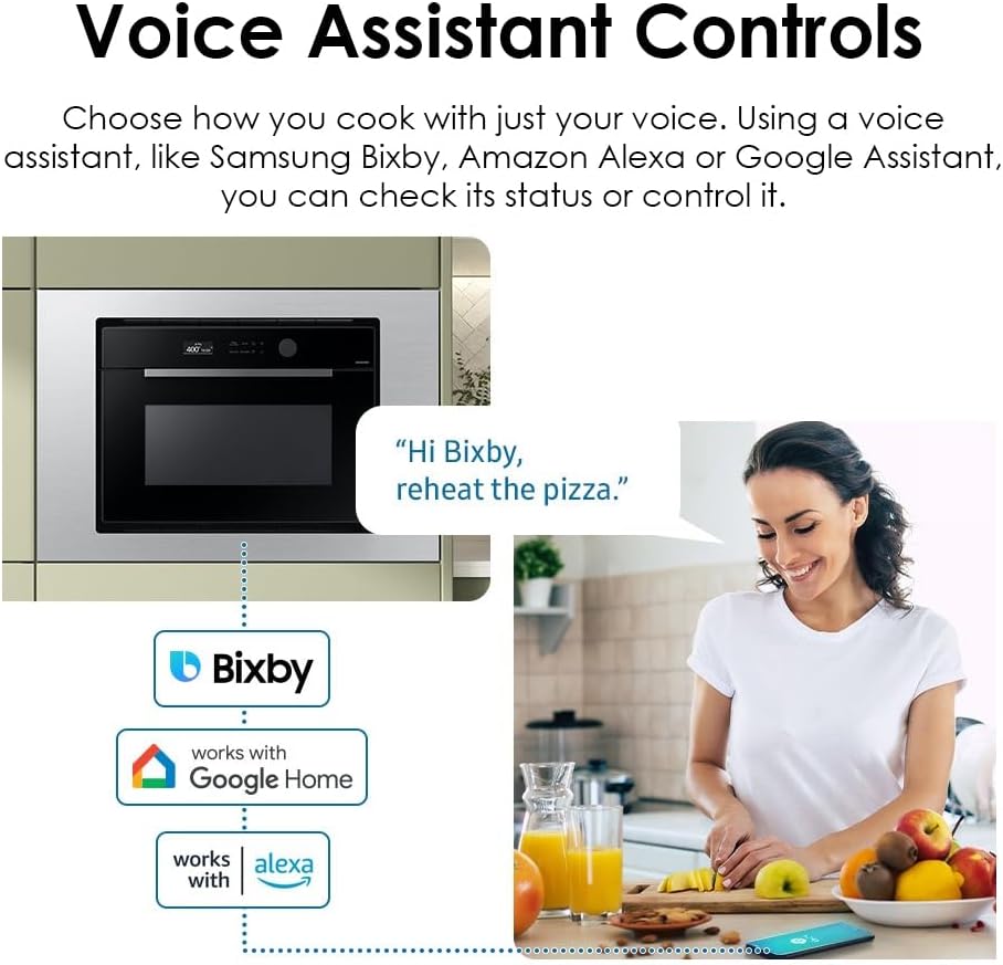 SAMSUNG 1.2 cu. ft. Countertop Convection Microwave with Air Fry, Black Glass, MC12DB8700CKAA