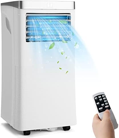 GOFLAME Portable Air Conditioner 8000BTU, 3-IN-1 Air Cooler & Dehumidifier with Remote Control, Sleep Mode, 2 Wind Speeds and 24H Timer Function, Air Cooling Fan with Window Kit for Home Office, White