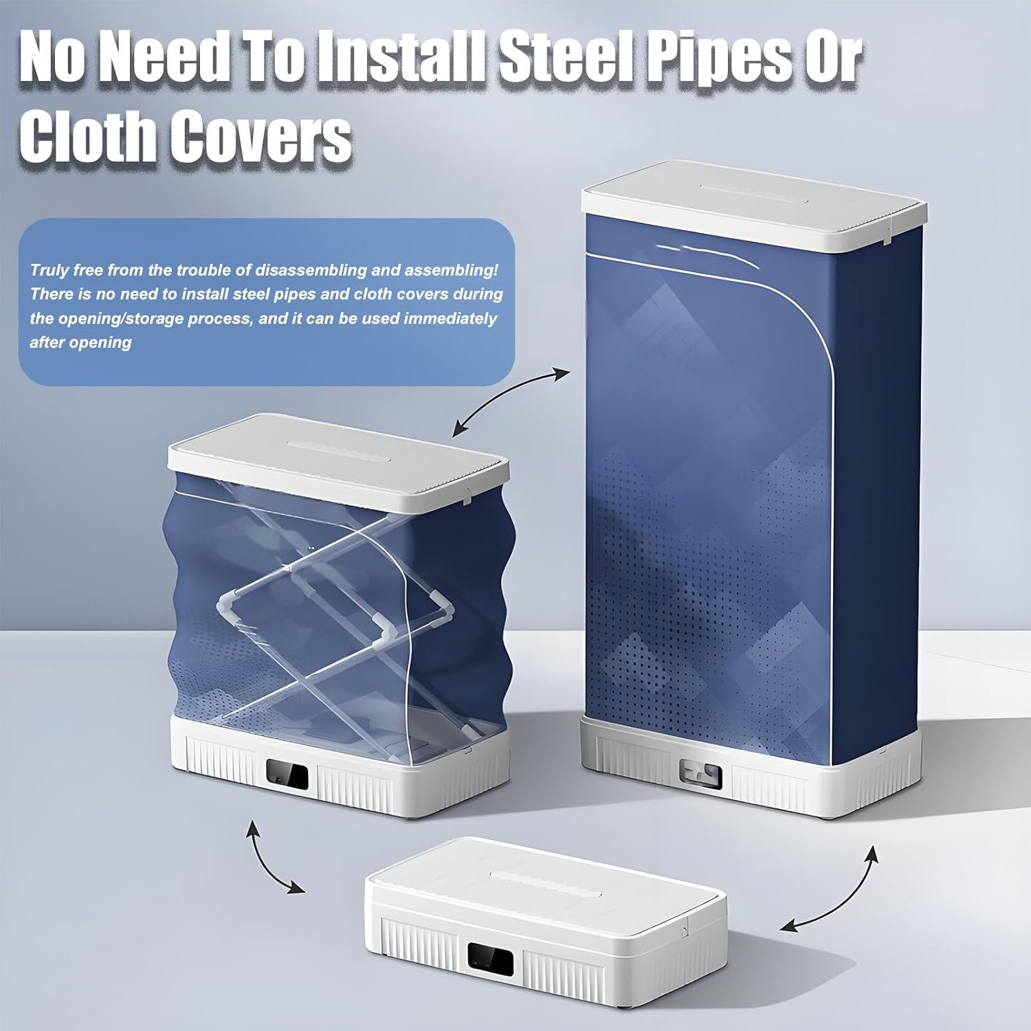 Energy Saving Travel Clothes Dryer Large Capacity With Touch Control, Perfect For Dorms Small Spaces, 1300w Foldable Garment Dryer, 3D Hot Air Circulation 65°C Gentle Drying