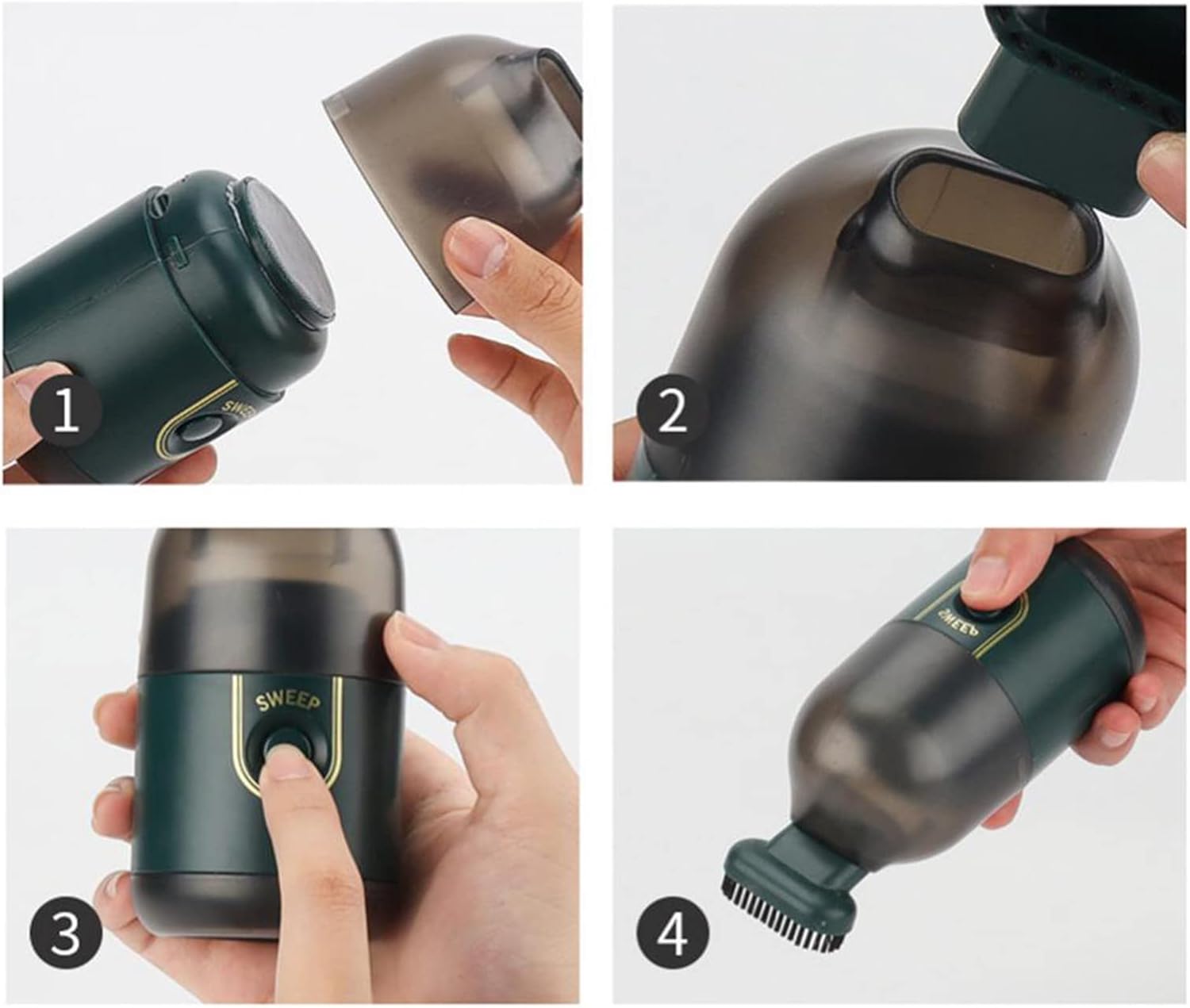 Wireless Car Vacuum Cleaner Portable Handheld Vacuum for PC Laptop Keyboard Home Desk Cheaning Vacuum Cleaner,Black