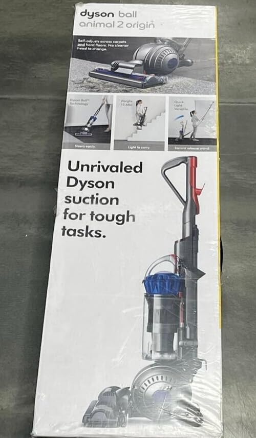 Dyson Ball Animal 2 Origin Upright Corded Vacuum Cleaner: HEPA Filter, Height Adjustment, Self-Adjusting Cleaner Head, Telescopic Handle, Rotating Brushes (Blue)