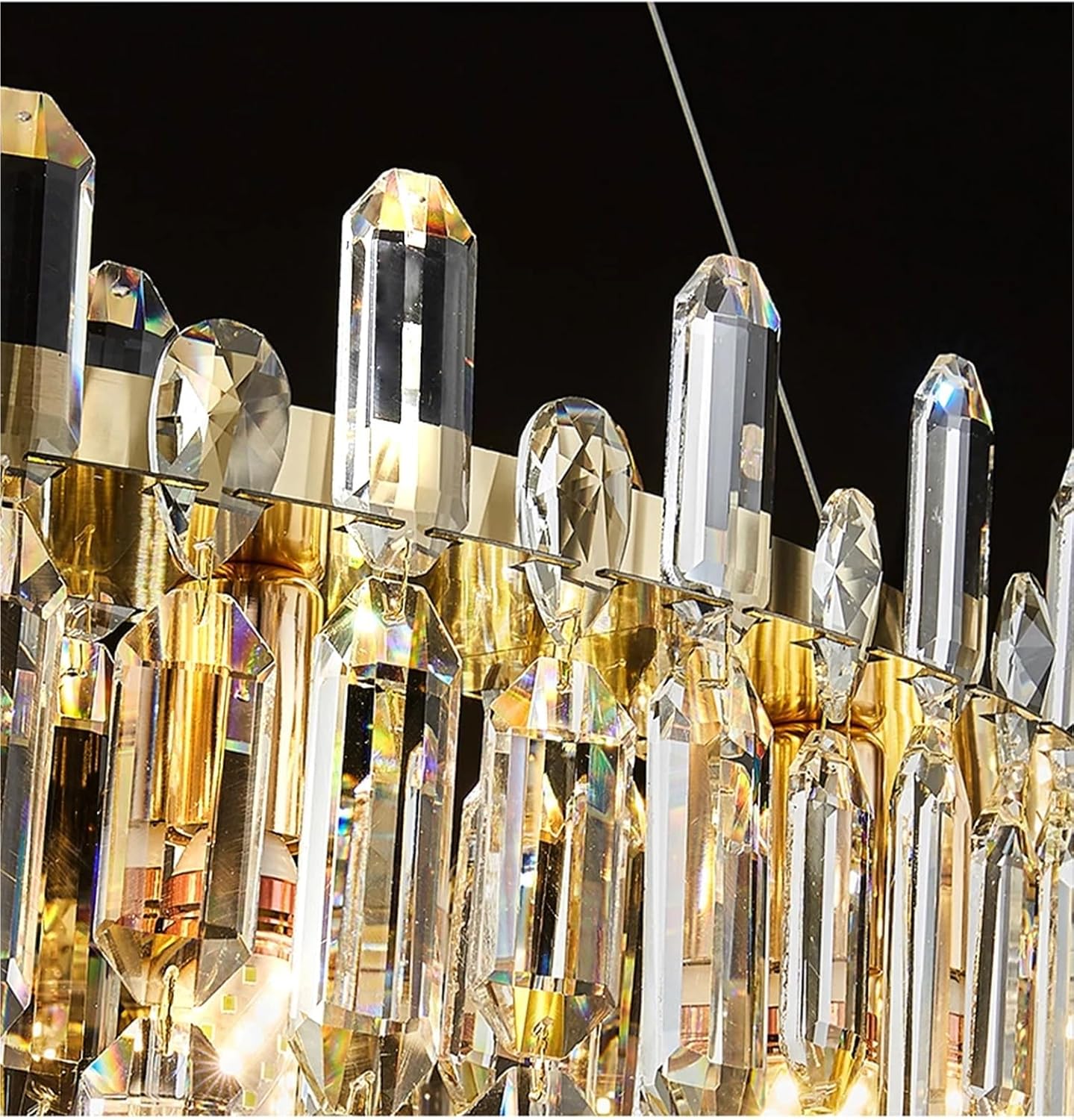 Sparkling Crystal Pendant Lights for Home Ceiling LED Luxury Modern Hanging Lamp for Room Decor Restaurant,Household