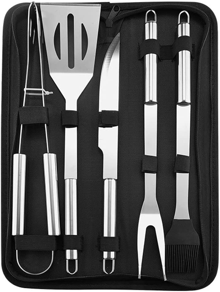 Stainless Steel Barbecue Grilling Tools Outdoor Camping Cooking Tools Set BBQ Grill Accessories Kit with Bag