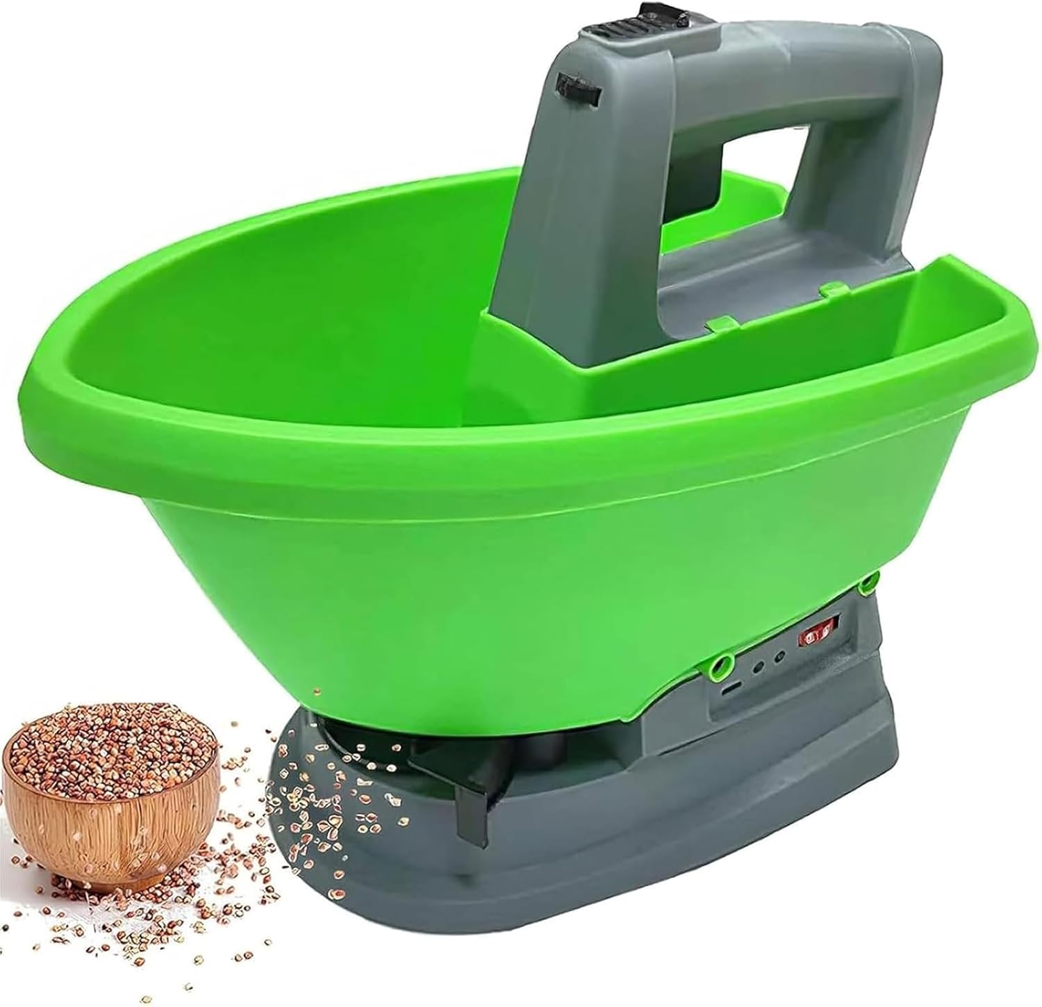 Cordless Handheld Seed Spreader,3L Portable Lawn Spreader with 5 Gear Adjust,Built in 2000mah Battery Salt Spreader, Variable Flow Rate,Adjustable Scatter Width,for Garden Lawn Small Farms