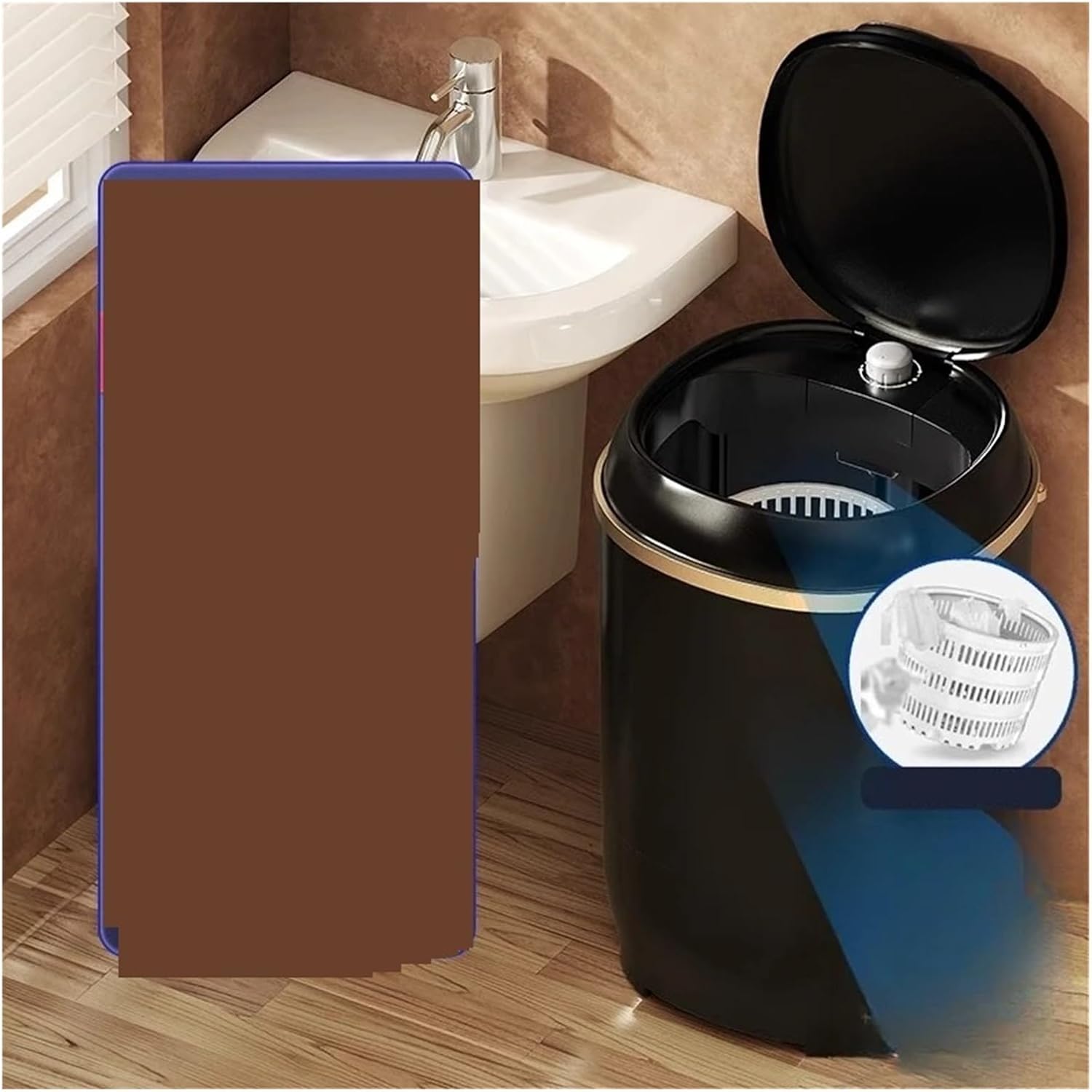 Mini Small Washing Machine Special For Socks And Underwear Semi-automatic Washing And Draining Washing Machine,for Travel,Camping, RV & Dorms(Black)