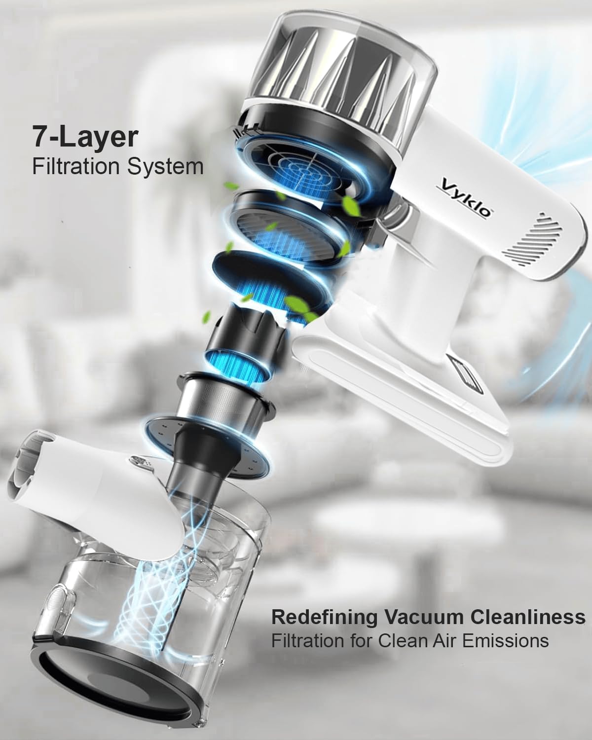 Cordless Vacuum Cleaner, 600W 55Kpa 70Mins Stick Vacuum Cleaners for Home, AUTO Dust Detection/LED Touch Display, Rechargeable Wall Mount, Wireless Handheld Vacuum for Pet Hair/Carpet/Hard Floor