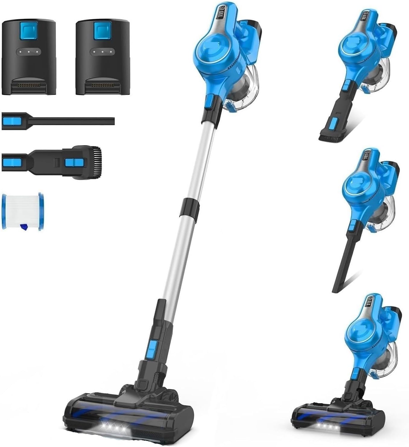 S63 Cordless Stick Vacuum Cleaner | Compatible With INSE S63, 30Kpa Suction 300W | 2 Batteries 90min Runtime | Hardwood Floor/Car Cleaning Tool​(AU)
