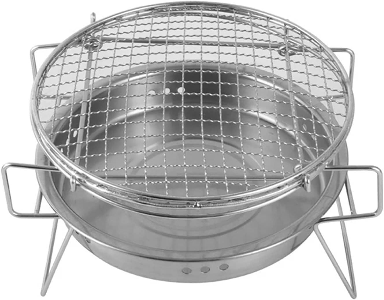 Charcoal s, Portable Stainless Steel BBQ Folding BBQ Outdoor Family BBQ Non-Stick Barbecue for Home Park Use