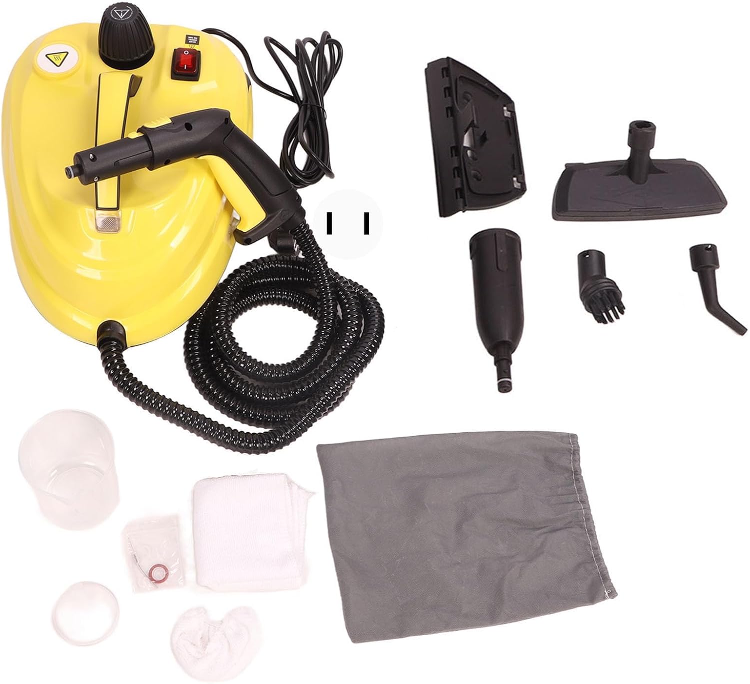 Steam Cleaner, 5 Bar High Pressure Car Steamer, Portable Large Capacity Water Handheld Steam Cleaner, for Upholstery, Kitchen, Carpets, Grout and Tile(US 110-120V)