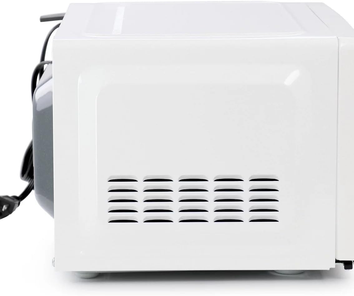 0.7 Cu Ft 700W Countertop Microwave Oven in White – Compact Microwave with 10 Power Levels, LED Display, Express Cooking, Kitchen Timer & Child Lock (White)