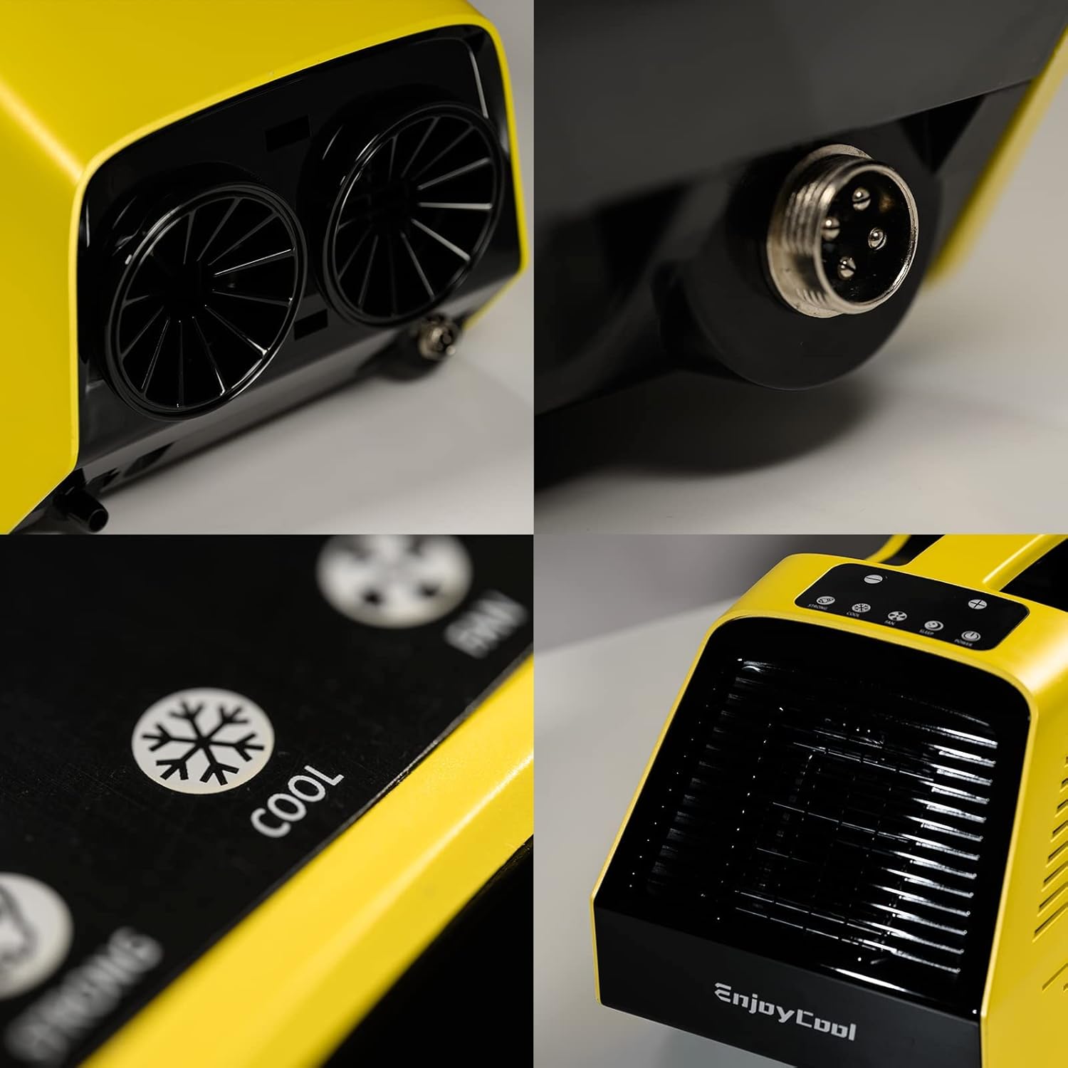 Portable Air Conditioners, 220W Low Power Consumption, 24VDC, Tent Air Conditioner 2380BTU, Fast Cooling AC for Van and RV, Camping Tent, Fishing, Car, Truck, Outdoor, Indoor (Yellow)