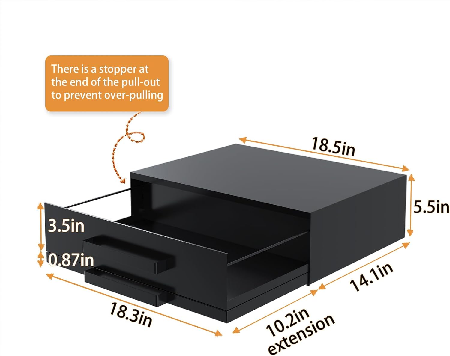 Steel Microwave Stand with Pull-Out Drawers & Shelves | Countertop Organizer for Compact Microwaves, Coffee Station & Kitchen Appliance Storage (Black+Drawer+Shelf)