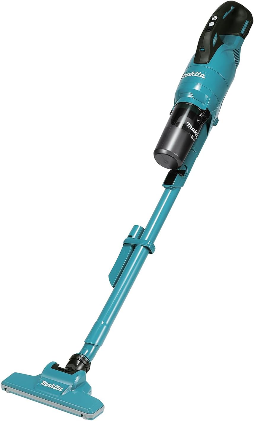 Makita DCL286FZ Cordless Vacuum Cleaner 18 V with Cyclone Unit (Without Battery, Without Charger), Turquoise, Black
