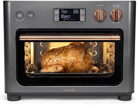 Café Couture Oven with 14 essential cooking modes, including Air Fry, CrispFinish, Bake, Broil, Roast, Toast, Pizza, WiFi & Smart Connected, Voice Control, Countertop Small Appliances, Matte Black