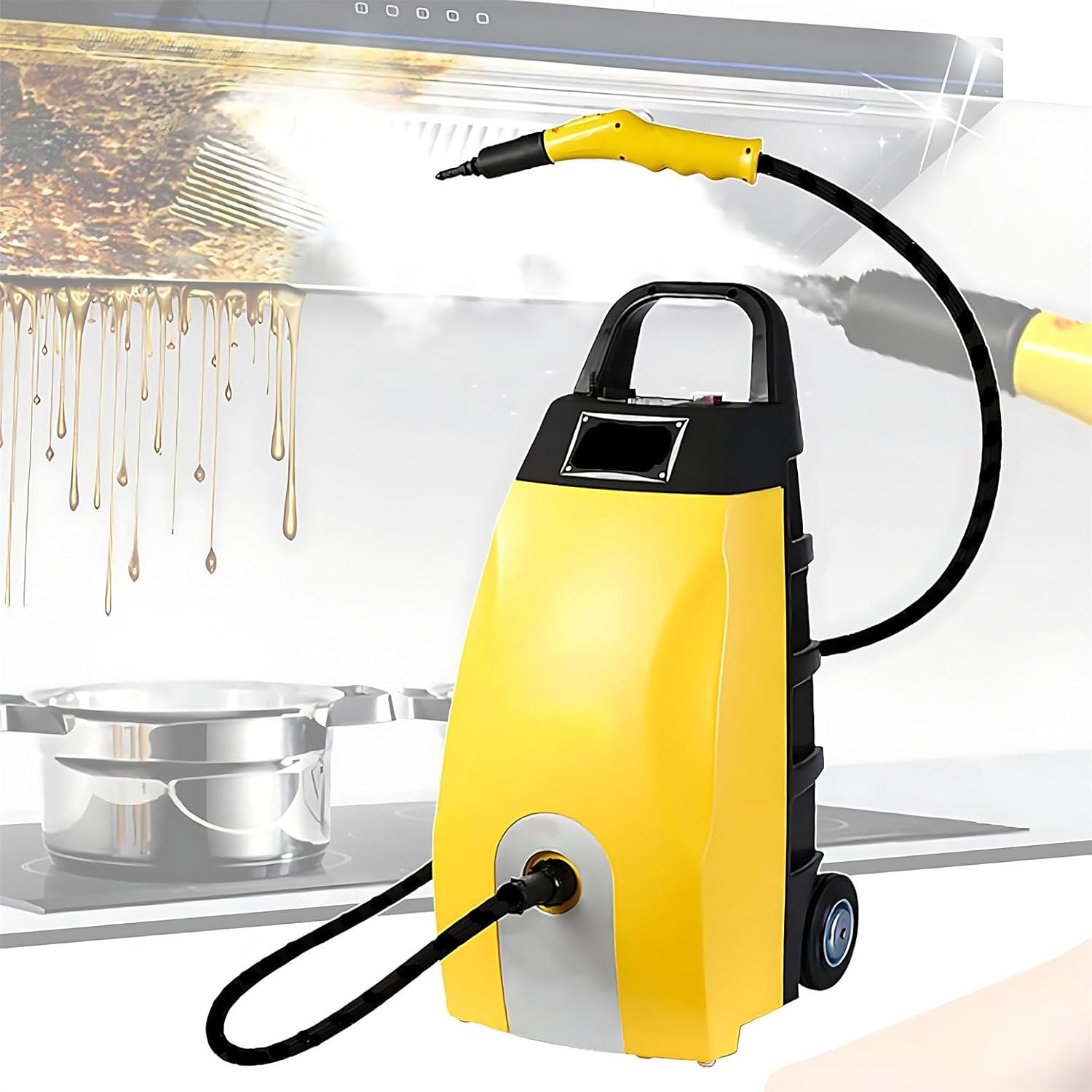 2500W Steam Cleaner, High Pressure Steam Washer, 3.5L Portable Jet Washer for Cleaning Home Use, Car, Kitchen, Bathroom, Tile, 110℃/230°f High-Temperature Steam