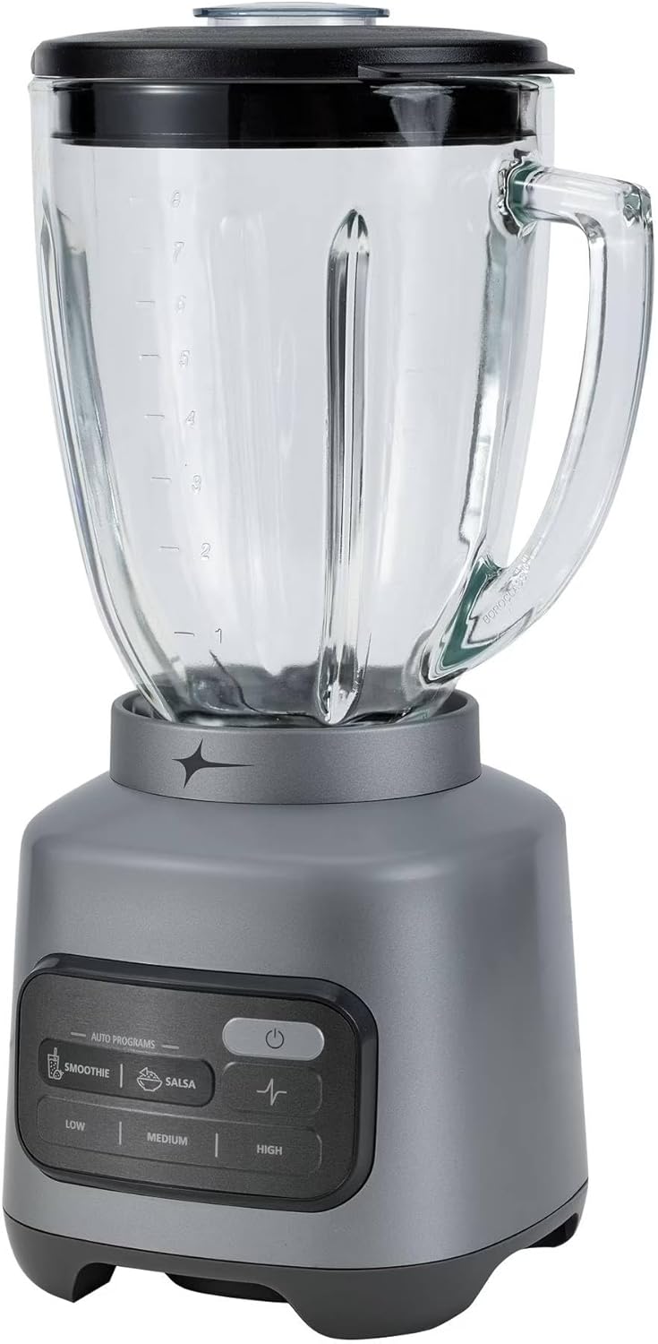 One-Touch Glass Blender; 8-Cup Glass Jar Smoothie Blend