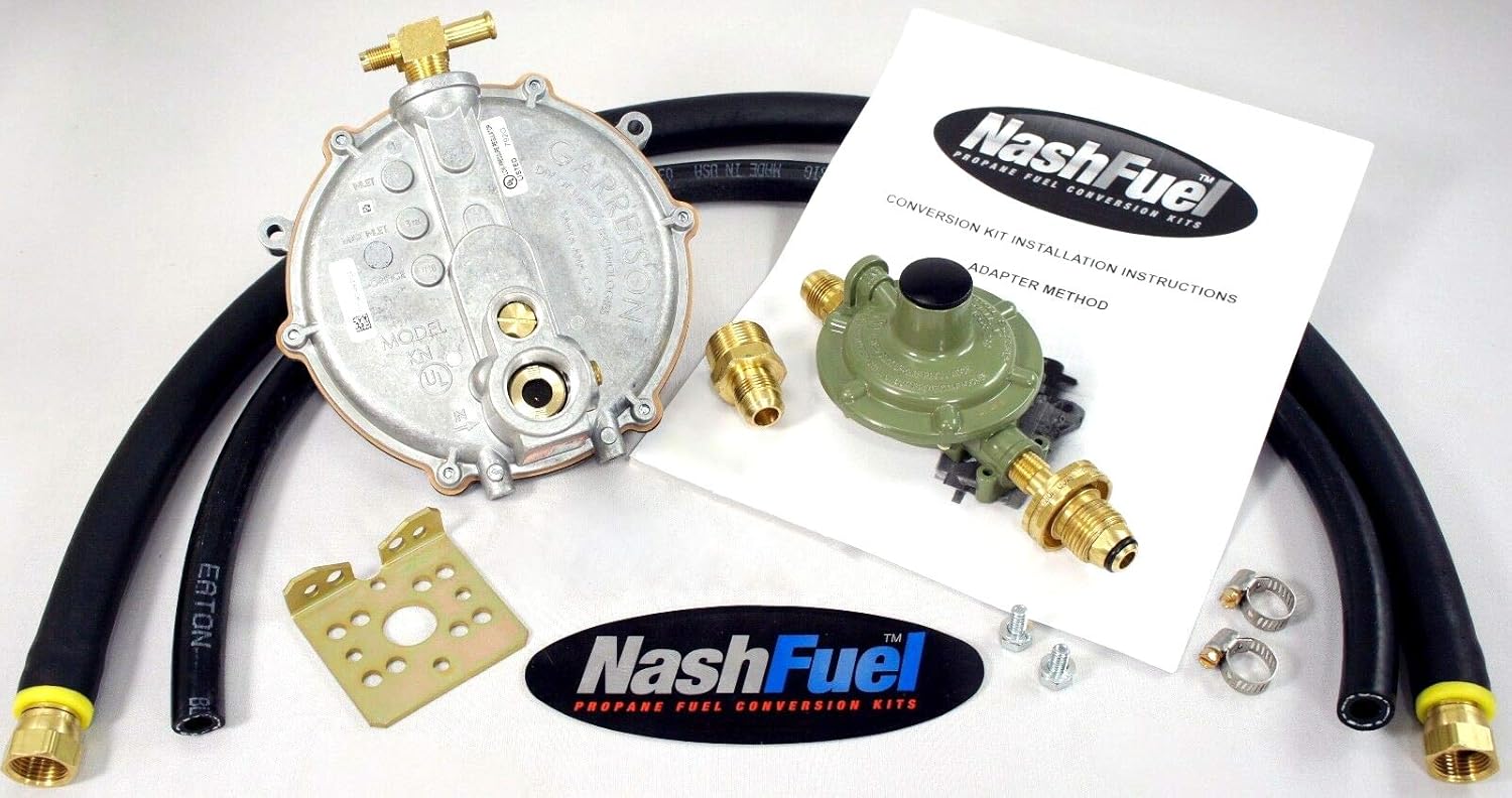 NashFuel Propane/Natural Gas Conversion Kit for Champion 100155, 2-Piece, Metal, 1/4-20 Thread, Bolt Fastener, Zinc Finish, Temporary Fuel Source Switching