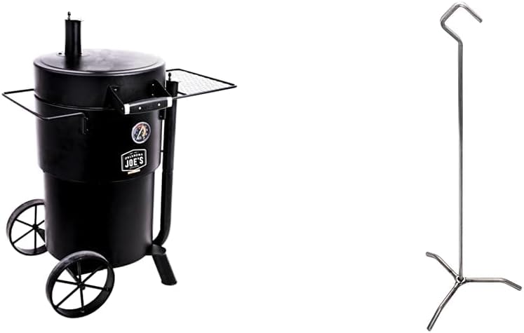 Char-Broil Oklahoma Joe's Bronco Barrel Drum Smoker Bundle with 630 Square Inch Cooking Surface and 3-Pack of 15