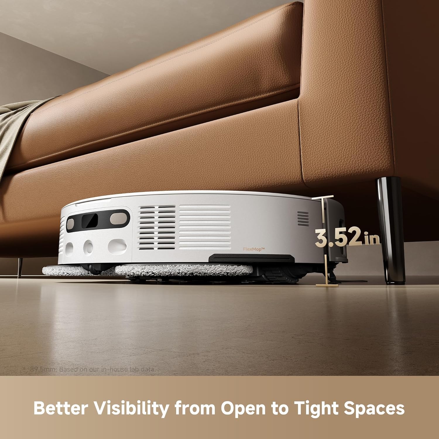 Mova V50 Ultra Complete Robot Vacuum and Mop Self-Cleaning, 24,000 Pa Suction, Liftable Navigation with Obstacle Overcoming and Warm Water Mopping with DuoSolution System Designed for Pets