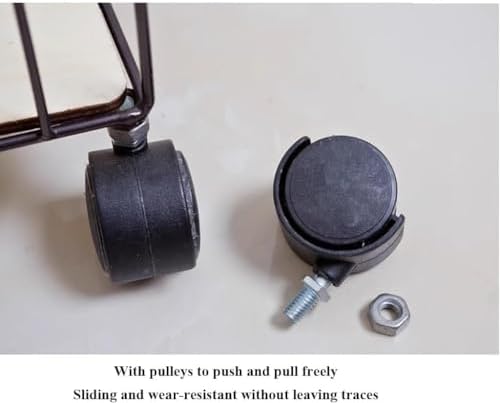 Rolling Laundry Basket, Laundry Basket Iron Wire Laundry Basket w/Rolling Wheels Slim Narrow Laundry Hamper w/Detachable Liner & Handles Space-Saving Dirty Laundry Cart Sorter (GOL