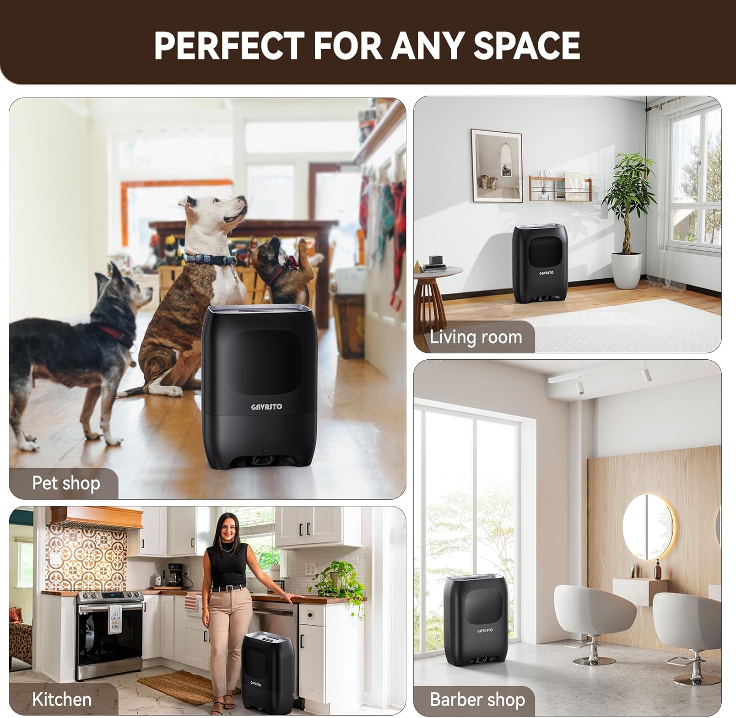 Pro Touchless Vacuum Automatic Dustpan - Ultra Fast & Powerful - Great for Sweeping Salon Pet Hair Food Dirt Kitchen, Canister Vacuum Cleaner Trash Can, Bagless, Auto Sensors, 1500 Watt (Gun Gray)