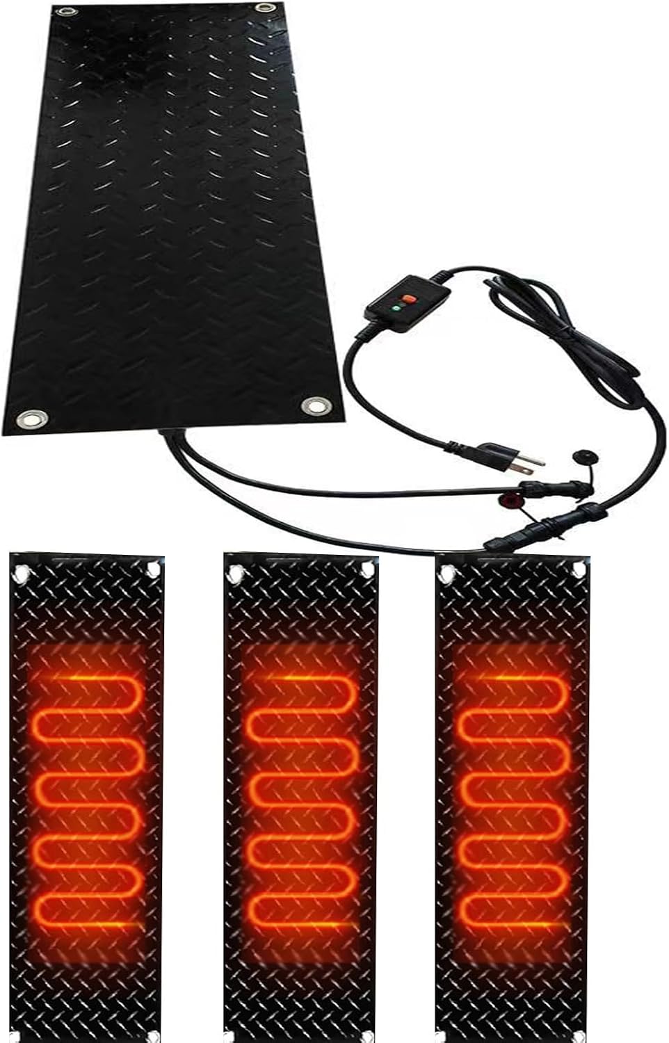 Low-Power Snow-Melting pad, 110V Energy-Saving Heating Floor mat, Specially Designed for Lane/Terrace Winter Long-Lasting Snow Removal(10x48in/(25.4x120cm))