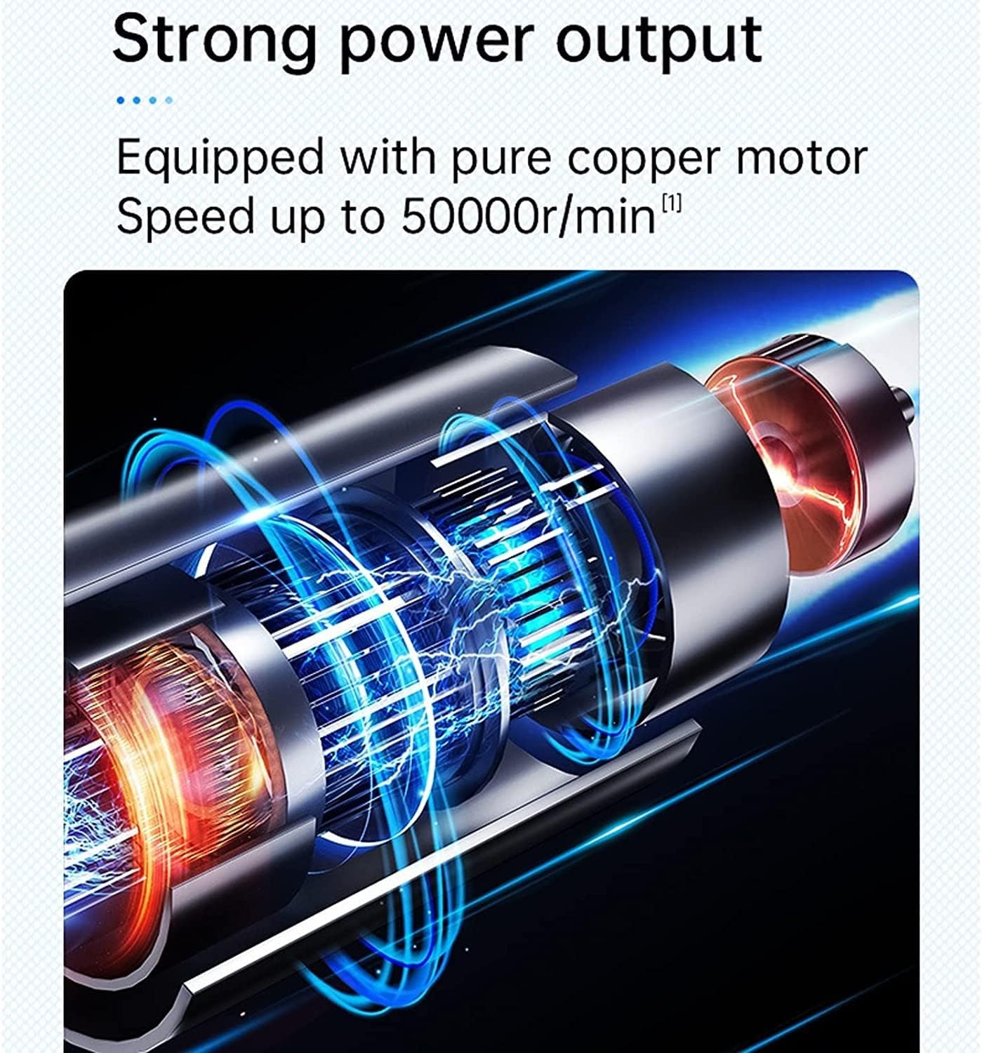 Car Vacuum Cleaner, 5000PA Portable Handheld Vacuums with Lighting Lights， High Power Cordless Car Vacuum for Home Car Office